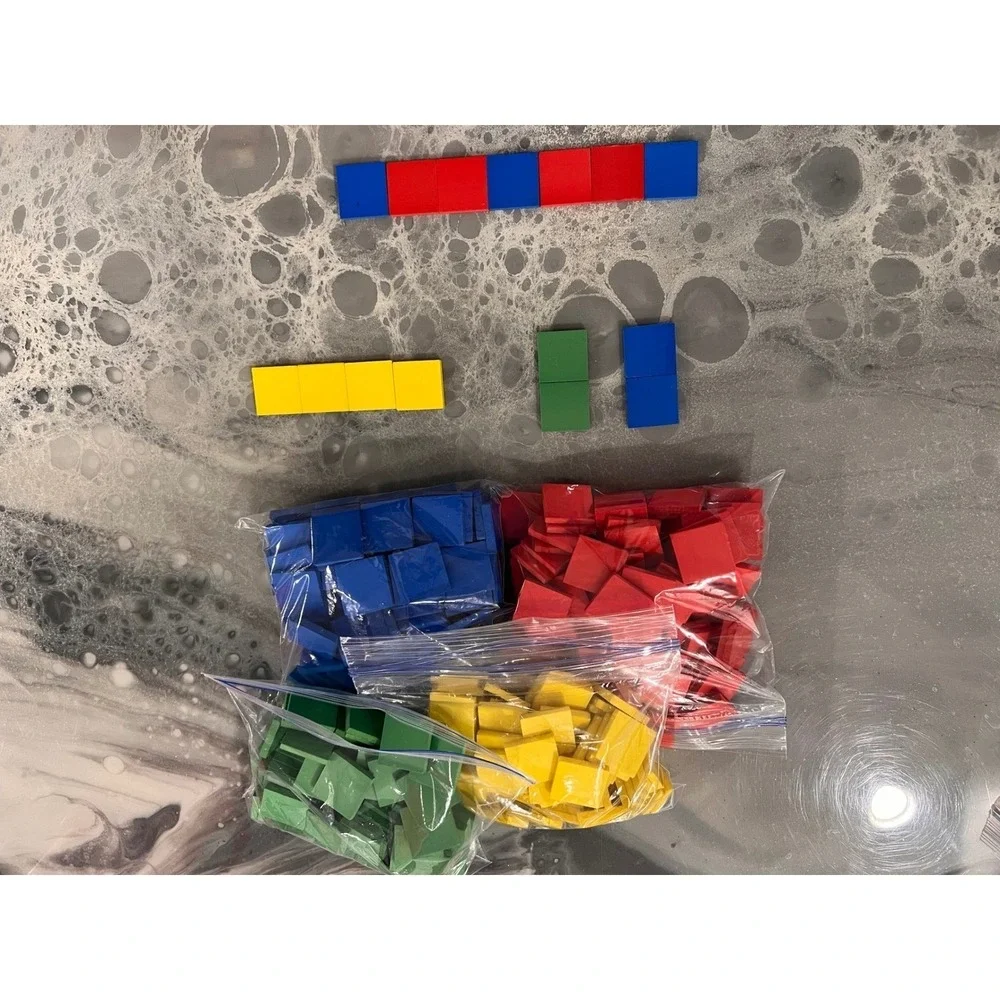 Wooden Math Manipulatives Blocks, Counting, Pattern, Sorting, Learning Classroom